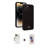 MARSİLYAN™- iPhone 13 Pro Max Kılıf Vadi Çizgi Prime - Siyah Joko 5D Cam + Shine Kamera Lens - GD