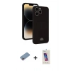 MARSİLYAN™- iPhone 13 Pro Max Kılıf Vadi Çizgi Prime - Siyah Joko 5D Cam + Shine Kamera Lens Koruma Cam - PE