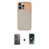 MARSİLYAN™- iPhone 13 Pro Max Kılıf Vadi Çizgi - Şeffaf 360 Full Body Arka Koruyucu + Neon Fosforlu Kamera Lens - BZ