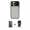 MARSİLYAN™- iPhone 13 Pro Max Kılıf Vadi Çizgi - Şeffaf 360 Full Body Arka Koruyucu + Neon Fosforlu Kamera Lens - BZ