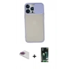 MARSİLYAN™- iPhone 13 Pro Max Kılıf Vadi Çizgi - Şeffaf 360 Full Body Arka Koruyucu + Pers Alüminyum Kamera Lens - GI