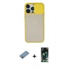 MARSİLYAN™- iPhone 13 Pro Max Kılıf Vadi Çizgi - Şeffaf 360 Full Body Arka Koruyucu + Shine Kamera Lens Koruma Cam - GI