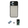MARSİLYAN™- iPhone 13 Pro Max Kılıf Vadi Çizgi - Şeffaf 360 Full Body Arka Koruyucu + Shine Kamera Lens Koruma Cam - GI