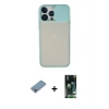 MARSİLYAN™- iPhone 13 Pro Max Kılıf Vadi Çizgi - Şeffaf 360 Full Body Arka Koruyucu + Shine Kamera Lens Koruma Cam - GI