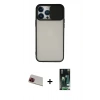 MARSİLYAN™- iPhone 13 Pro Max Kılıf Vadi Çizgi - Şeffaf 360 Full Body Arka Koruyucu + Rainbow Kamera Lens Koruma Cam - KI