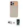 MARSİLYAN™- iPhone 13 Pro Max Kılıf Vadi Çizgi - Şeffaf 360 Full Body Arka Koruyucu + Rainbow Kamera Lens Koruma Cam - KI