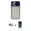 MARSİLYAN™- iPhone 13 Pro Max Kılıf Vadi Çizgi - Şeffaf 360 Full Body Arka Koruyucu + Rainbow Kamera Lens Koruma Cam - KI