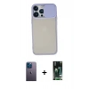 MARSİLYAN™- iPhone 13 Pro Max Kılıf Vadi Çizgi - Şeffaf 360 Full Body Arka Koruyucu + Neon Fosforlu Kamera Lens - MI