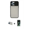 MARSİLYAN™- iPhone 13 Pro Max Kılıf Vadi Çizgi - Şeffaf 360 Full Body Arka Koruyucu + Rainbow Kamera Lens Koruma Cam - MI