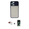MARSİLYAN™- iPhone 13 Pro Max Kılıf Vadi Çizgi - Şeffaf 360 Full Body Arka Koruyucu + Pers Alüminyum Kamera Lens - KI