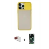 MARSİLYAN™- iPhone 13 Pro Max Kılıf Vadi Çizgi - Şeffaf 360 Full Body Arka Koruyucu + Pers Alüminyum Kamera Lens - KI
