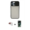 MARSİLYAN™- iPhone 13 Pro Max Kılıf Vadi Çizgi - Şeffaf 360 Full Body Arka Koruyucu + Pers Alüminyum Kamera Lens - KI