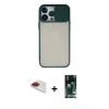 MARSİLYAN™- iPhone 13 Pro Max Kılıf Vadi Çizgi - Şeffaf 360 Full Body Arka Koruyucu + Pers Alüminyum Kamera Lens - KI