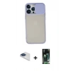 MARSİLYAN™- iPhone 13 Pro Max Kılıf Vadi Çizgi - Şeffaf 360 Full Body Arka Koruyucu + Pers Alüminyum Kamera Lens - LT