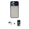 MARSİLYAN™- iPhone 13 Pro Max Kılıf Vadi Çizgi - Şeffaf 360 Full Body Arka Koruyucu + Pers Alüminyum Kamera Lens - LT