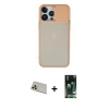 MARSİLYAN™- iPhone 13 Pro Max Kılıf Vadi Çizgi - Şeffaf 360 Full Body Arka Koruyucu + Rainbow Kamera Lens Koruma Cam - REGD
