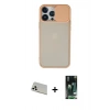 MARSİLYAN™- iPhone 13 Pro Max Kılıf Vadi Çizgi - Şeffaf 360 Full Body Arka Koruyucu + Rainbow Kamera Lens Koruma Cam - BZ