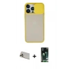 MARSİLYAN™- iPhone 13 Pro Max Kılıf Vadi Çizgi - Şeffaf 360 Full Body Arka Koruyucu + Rainbow Kamera Lens Koruma Cam - REGD