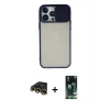 MARSİLYAN™- iPhone 13 Pro Max Kılıf Vadi Çizgi - Şeffaf 360 Full Body Arka Koruyucu + Raze Metal Kamera Lens - GD