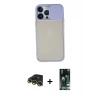 MARSİLYAN™- iPhone 13 Pro Max Kılıf Vadi Çizgi - Şeffaf 360 Full Body Arka Koruyucu + Raze Metal Kamera Lens - GD
