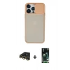 MARSİLYAN™- iPhone 13 Pro Max Kılıf Vadi Çizgi - Şeffaf 360 Full Body Arka Koruyucu + Raze Metal Kamera Lens - GD