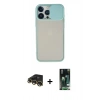 MARSİLYAN™- iPhone 13 Pro Max Kılıf Vadi Çizgi - Şeffaf 360 Full Body Arka Koruyucu + Raze Metal Kamera Lens - GD