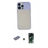 MARSİLYAN™- iPhone 13 Pro Max Kılıf Vadi Çizgi - Şeffaf 360 Full Body Arka Koruyucu + Renkli Kamera Lens Koruma Cam - TU