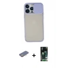 MARSİLYAN™- iPhone 13 Pro Max Kılıf Vadi Çizgi - Şeffaf 360 Full Body Arka Koruyucu + Renkli Kamera Lens Koruma Cam - SI