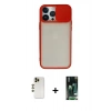 MARSİLYAN™- iPhone 13 Pro Max Kılıf Vadi Çizgi - Şeffaf 360 Full Body Arka Koruyucu + Shine Kamera Lens - GD