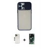 MARSİLYAN™- iPhone 13 Pro Max Kılıf Vadi Çizgi - Şeffaf 360 Full Body Arka Koruyucu + Shine Kamera Lens - GD