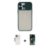 MARSİLYAN™- iPhone 13 Pro Max Kılıf Vadi Çizgi - Şeffaf 360 Full Body Arka Koruyucu + Shine Kamera Lens - GD