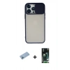 MARSİLYAN™- iPhone 13 Pro Max Kılıf Vadi Çizgi - Şeffaf 360 Full Body Arka Koruyucu + Shine Kamera Lens Koruma Cam - MI