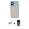 MARSİLYAN™- iPhone 13 Pro Max Kılıf Vadi Çizgi - Şeffaf 360 Full Body Arka Koruyucu + Shine Kamera Lens Koruma Cam - MI