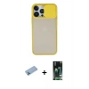 MARSİLYAN™- iPhone 13 Pro Max Kılıf Vadi Çizgi - Şeffaf 360 Full Body Arka Koruyucu + Shine Kamera Lens Koruma Cam - MI