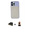 MARSİLYAN™- iPhone 13 Pro Max Kılıf Vadi Çizgi - Şeffaf Maxco Cam Ekran Koruyucu + Gold Raze Metal Kamera Lens