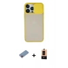 MARSİLYAN™- iPhone 13 Pro Max Kılıf Vadi Çizgi - Şeffaf Maxco Cam Ekran Koruyucu + Shine Kamera Lens Koruma Cam - PE