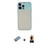 MARSİLYAN™- iPhone 13 Pro Max Kılıf Vadi Çizgi - Şeffaf Maxco Cam Ekran Koruyucu + Shine Kamera Lens Koruma Cam - PE