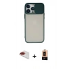 MARSİLYAN™- iPhone 13 Pro Max Kılıf Vadi Çizgi - Şeffaf Maxco Cam Ekran Koruyucu + Pers Alüminyum Kamera Lens - KI
