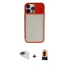 MARSİLYAN™- iPhone 13 Pro Max Kılıf Vadi Çizgi - Şeffaf Maxco Cam Ekran Koruyucu + Pers Alüminyum Kamera Lens - LT