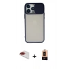MARSİLYAN™- iPhone 13 Pro Max Kılıf Vadi Çizgi - Şeffaf Maxco Cam Ekran Koruyucu + Pers Alüminyum Kamera Lens - KI
