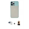 MARSİLYAN™- iPhone 13 Pro Max Kılıf Vadi Çizgi - Şeffaf Maxco Cam Ekran Koruyucu + Pers Alüminyum Kamera Lens - LT