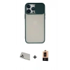 MARSİLYAN™- iPhone 13 Pro Max Kılıf Vadi Çizgi - Şeffaf Maxco Cam Ekran Koruyucu + Rainbow Kamera Lens Koruma Cam - BZ
