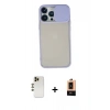 MARSİLYAN™- iPhone 13 Pro Max Kılıf Vadi Çizgi - Şeffaf Maxco Cam Ekran Koruyucu + Shine Kamera Lens - GD