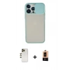 MARSİLYAN™- iPhone 13 Pro Max Kılıf Vadi Çizgi - Şeffaf Maxco Cam Ekran Koruyucu + Shine Kamera Lens - GD