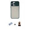 MARSİLYAN™- iPhone 13 Pro Max Kılıf Vadi Çizgi - Şeffaf Maxco Cam Ekran Koruyucu + Shine Kamera Lens Koruma Cam - MI