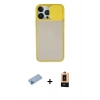 MARSİLYAN™- iPhone 13 Pro Max Kılıf Vadi Çizgi - Şeffaf Maxco Cam Ekran Koruyucu + Shine Kamera Lens Koruma Cam - MI