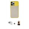 MARSİLYAN™- iPhone 13 Pro Max Kılıf Vadi Çizgi - Şeffaf Maxco Cam Ekran Koruyucu + Sierra Blue Pers Alüminyum Kamera Lens