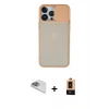 MARSİLYAN™- iPhone 13 Pro Max Kılıf Vadi Çizgi - Şeffaf Maxco Cam Ekran Koruyucu + Sierra Blue Pers Alüminyum Kamera Lens