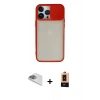 MARSİLYAN™- iPhone 13 Pro Max Kılıf Vadi Çizgi - Şeffaf Maxco Cam Ekran Koruyucu + Sierra Blue Pers Alüminyum Kamera Lens