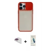 MARSİLYAN™- iPhone 13 Pro Max Kılıf Vadi Çizgi - Şeffaf Pasifik Cam Ekran Koruyucu + Pers Alüminyum Kamera Lens - GI